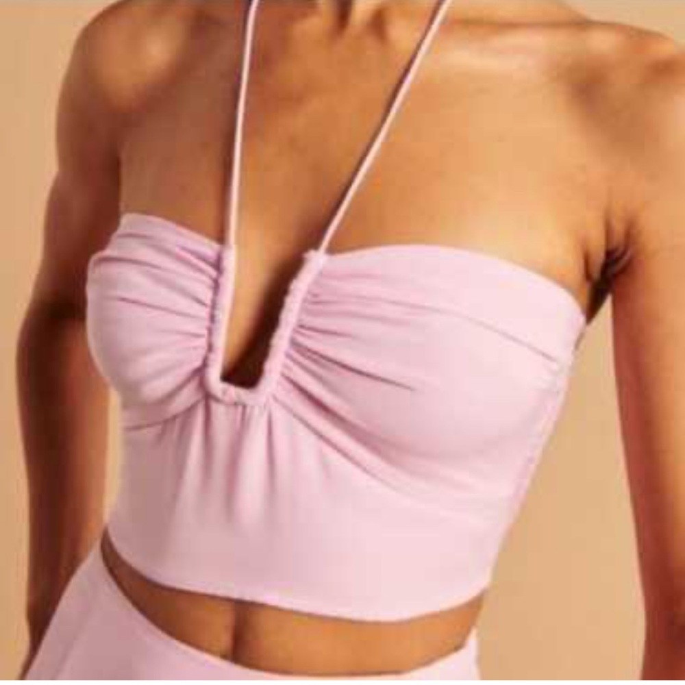 Abercrombie & Fitch‎ Lavender Ruched Crop Top